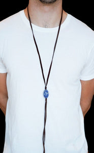 STONE LEATHER NECKLACE - Rock and Jewel