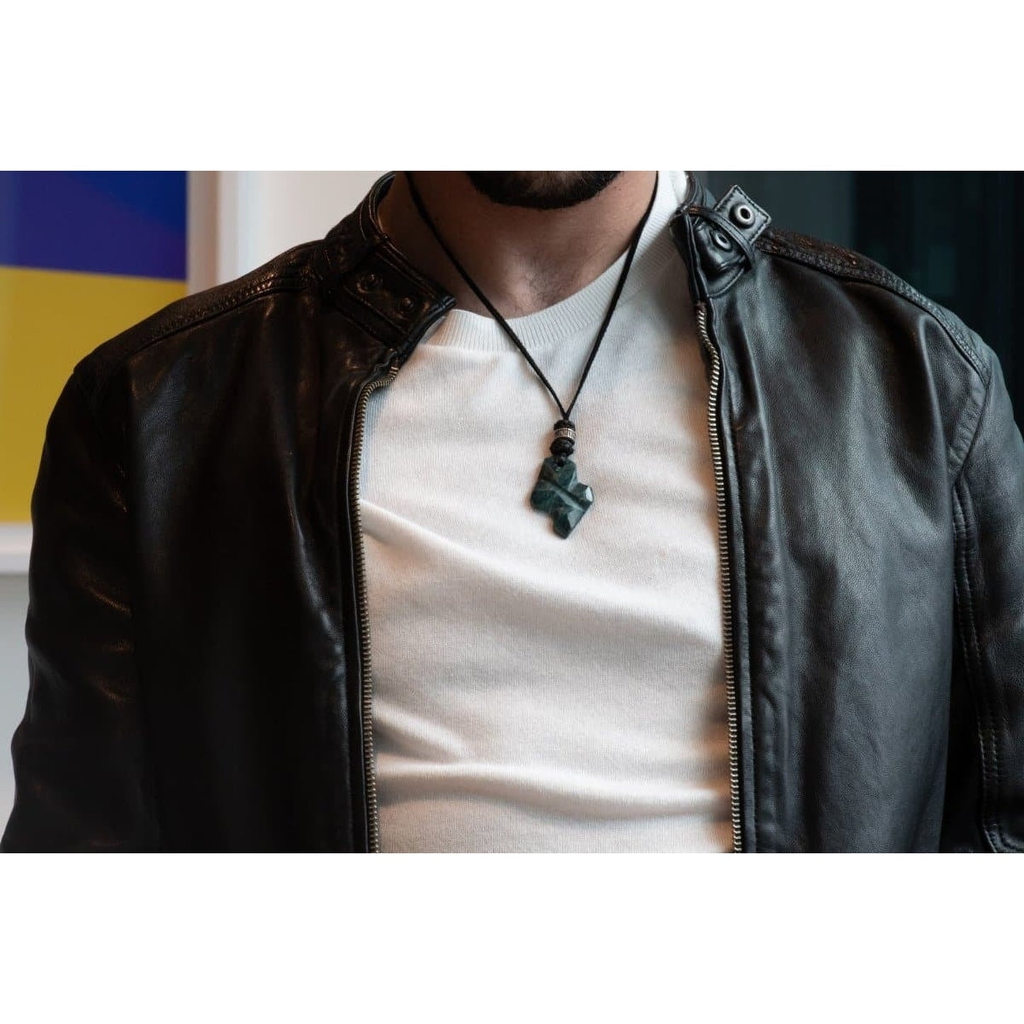 STONE LEATHER NECKLACE II - Rock and Jewel