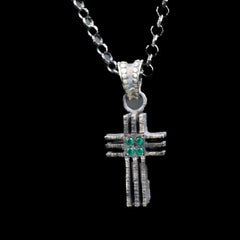 STRIPE CRUZ STONE PENDANT