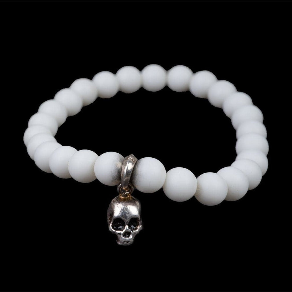 WHITE STONE ALICE SKULL BRACELET - Rock and Jewel