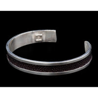 WINE STINGRAY SKIN CUFF - Rock and Jewel