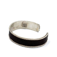 WINE STINGRAY SKIN CUFF WIDE - Rock and Jewel
