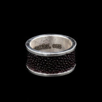 WINE STINGRAY SKIN RING - Rock and Jewel
